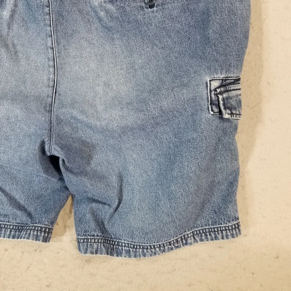 Island Republic cargo hiking shorts men's 38x9 Comfort waist blue denim outdoor‎